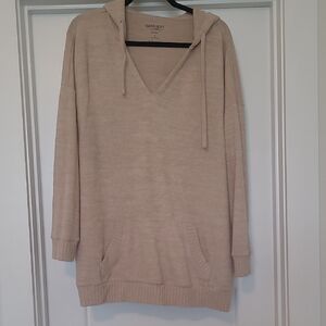 Women's Beige Hoodie Sweater